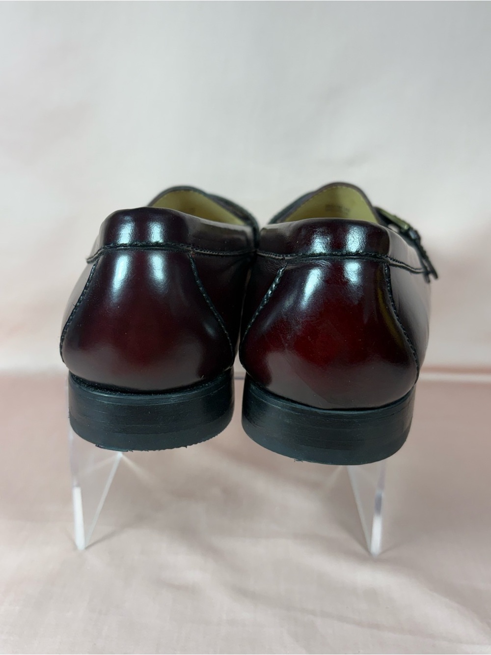 Cole Haan City 3516 Kiltie Monk Strap Slip On Burgundy Loafers Men's SZ 9.5 D - Picture 6 of 10